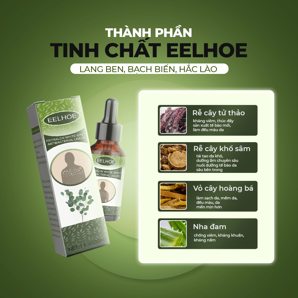 Tinh Chất Bạch Biến Eelhoe - Serum Eelhoe  Loại Bỏ Nấm Ngứa, Lang Ben, Da Cơ Địa, Bạch Biến, Cải Thiện Sắc Tố Da