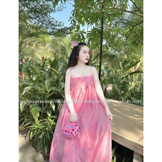 ĐẦM MAXI HOA NỔI HAI DÂY