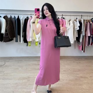 Váy thun dáng dài, đầm suông bầu chất cotton Gemmy Shop in hình Hore