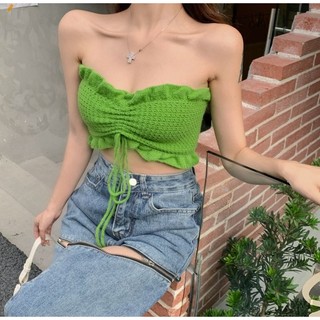 Áo quây đan dây kiểu rút ngực và đan lưng (A976#)