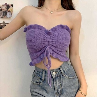 Áo quây đan dây kiểu rút ngực và đan lưng (A976#)