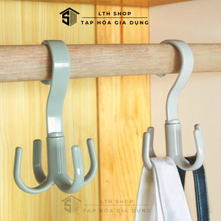 Móc treo đồ đa năng,móc treo xoay 4 móc - móc treo cà vạt, dây nịt 4 chấu đa năng LTH Shop