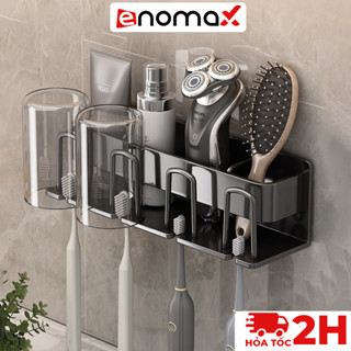 Kệ Để Bàn Chải Đánh Răng Enomax Đựng Bàn Chải Đánh Răng Chất Liệu Nhôm Hàng Không, Cài Đặt Không Cần Khoan.
