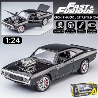 Mô hình xe dodge challenger 1970 fast & furious tỉ lệ 1:24 miniauto ot202