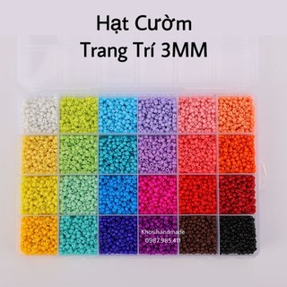 Hạt cườm trang trí 3mm 6k/gói
