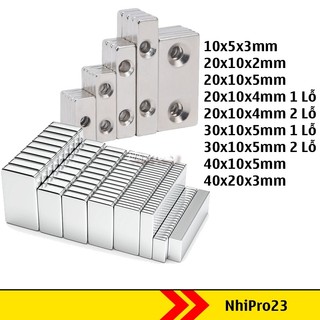 Nam châm đất hiếm hình chữ nhật nhiều kích thước