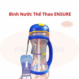 Bình nước , bình nước thể thao kèm ống hút 600ml hàng khuyến mãi của sữa Ensure