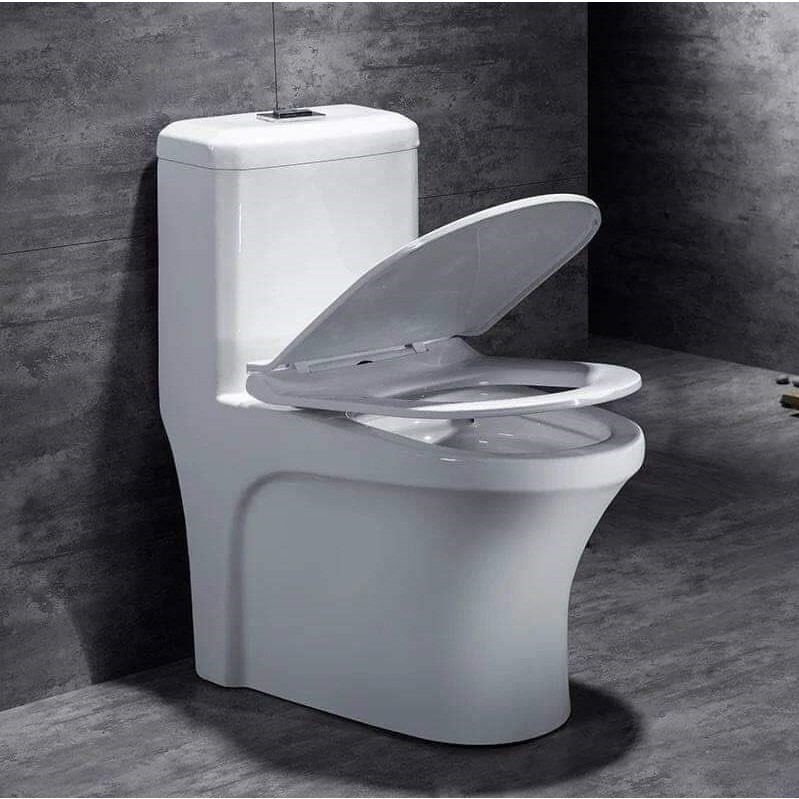 Bồn cầu một khối (nhỏ gọn, men phủ nano chống bám bẩn)
