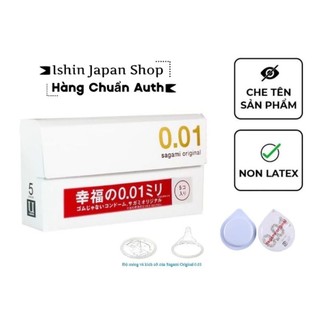 (NỘI ĐỊA NHẬT) Bao cao su sagami 001 original hàng chuẩn 5 cái/hộp nhật bản