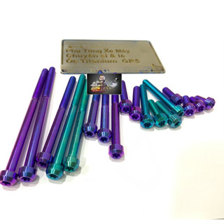 Ốc 6li trụ titan gr5 , ốc 6li10,15,20,25,30,35,40,50,60,65,70,80,90,100 đầu trụ