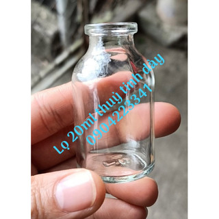Có sẵn lọ 20ml thủy tinh màu trắng nút cao su