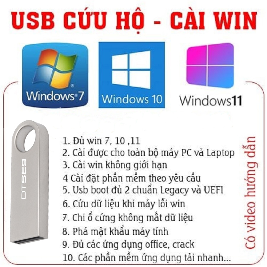 USB cài Win7-8-10-11 Tự động .usb boot kỹ thuật viên đơn giản, dễ sử dụng nhất so với các loại thị trườngn