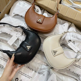 🌈Túi xách nữ 🎀 C-K logo tam giác đeo vai đeo chéo đẹp da trơn basic kèm tag gấu thời trang hàn quốc 2024🔥