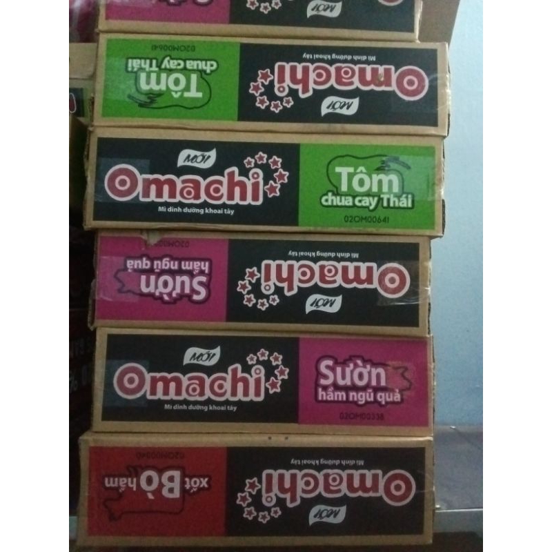 Mì tôm Omachi đủ vị thùng 30 gói