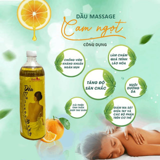 1 Lít Dầu Massage Body Thái Bảo Tinh Dầu Cam Ngọt Thiên nhiên 100% dùng cho mọi loại da