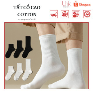 Tất cổ cao chất liệu cotton thoáng khí, phong cách basic dễ phối đồ