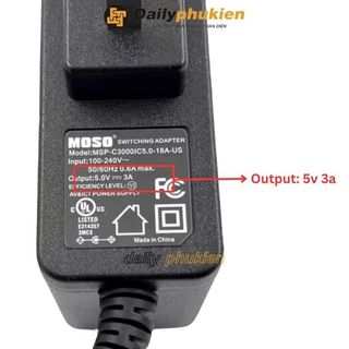 Cục nguồn 5v 3a cho máy chấm công vân tay + thẻ cảm ứng ronald jack 5000a