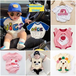 Bộ body đùi đồ liền thân cho bé bodysuit Chip Hè Sơ Sinh Mẫu Mới chất cotton mềm mịn mẫu quần áo sơ sinh cho bé 3-12kg