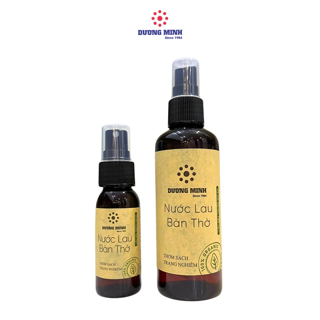Nước lau bàn thờ Dương Minh giúp làm sạch thơm trang nghiêm nơi thờ cúng với thành phần 100% tự nhiên