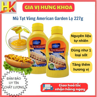 Mù tạt vàng american garden lọ 227g, mù tạt vàng ngon nhập khẩu mỹ chính hãng