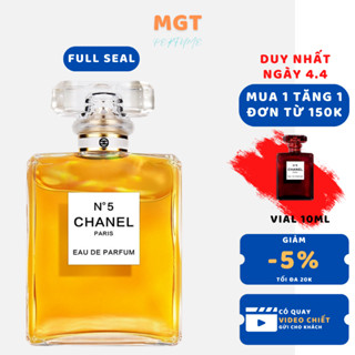 Nước hoa nữ thơm lâu Cha.nel N5 L'EAU Vàng, nc hoa nữ full chai nguyên seal perfume chính hãng MGT Perfume Sale 4,4