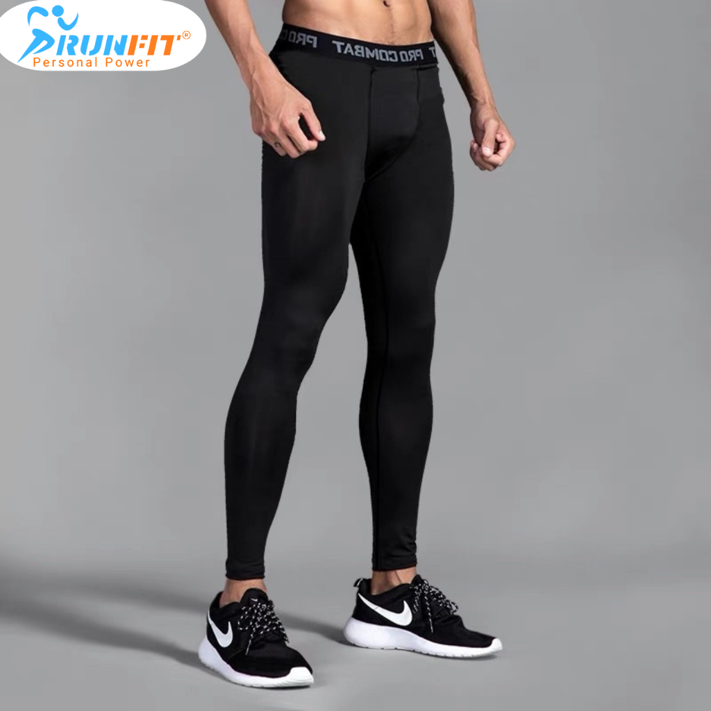 Quần Giữ Nhiệt Quần Legging Nam Màu Đen Chuyên Tập Gym Chạy Bộ Đá Bóng YINGHU