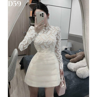 Đầm xoè dáng a bigsize TRIPBLE T DRESS ren hoa - Size M/L/XL/XXL - MS16L