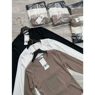 Combo 3 áo tăm tay dài ôm dáng
