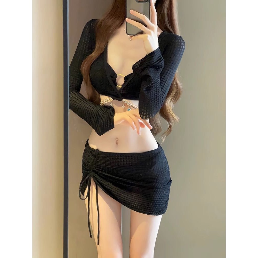 Set bộ đồ bơi bikini 4 chi tiết mix dây charm bling bling cột eo hack dáng hàng Quảng Châu BKN18 | BigBuy360 - bigbuy360.vn