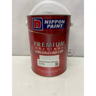 Sơn vạch kẻ đường Nippon Road Line màu trắng, đen, đỏ, vàng _5L/lon