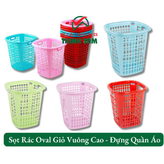[THỊNH TÂM] Sọt Rác Oval Giỏ Vuông Cao, Đựng Quần Áo đủ kích thước Duy Tân