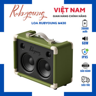 Loa rubyoung m430| loa nghe nhạc công suất 60w, pin 20.000mah, phát nhạc 60 tiếng - chính hãng, bảo hành 12th - obibi