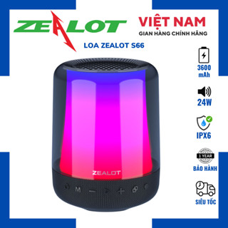 Loa Bluetooth Zealot S66| Loa Công suất 24W, Bass Mạnh, Pin 3600 mAh, Kháng nước, Chính hãng, Bảo hành 12th - OBIBI