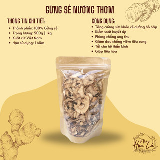 Gừng sẻ Huế thái lát nướng thơm.