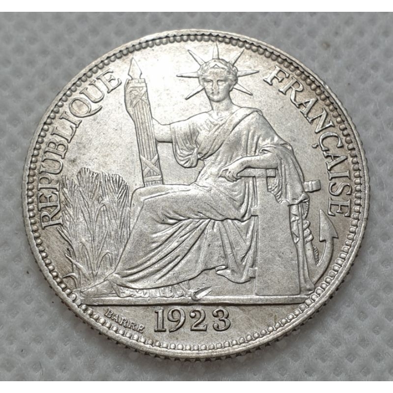 [Xu đánh gió, đánh cảm, bỏ ví may mắn]☆Xu BẠC HOA XÒE 20 cent 《 chuẩn bạc cổ》