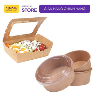 HỘP GIẤY KRAFT TRÒN, CHỮ NHẬT ĐỰNG BÁNH, THỰC PHẨM KÈM NẮP TRONG AN TOÀN KHI SỬ DỤNG, THÂN THIỆN VỚI MÔI TRƯỜNG