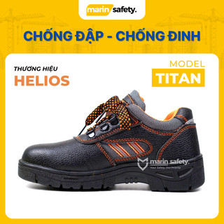 Giày bảo hộ lao động Helios Titan giá rẻ, mũi thép chống va đập, đế thép chống đâm xuyên