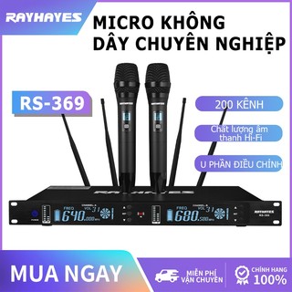 Micro karaoke không dây rayhayes mic hát karaoke không dây cao cấp, chống hú, chống nhiễu, màn hình lcd, bắt sóng xa