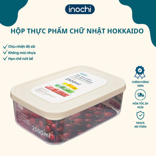 Hộp thực phẩm chữ nhật inochi đủ size chịu nhiệt 140 độ C, sử dụng an toàn trong lò vi sóng, không giòn gãy, ám mùi.