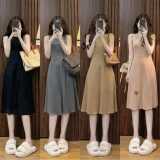 💥💥❤️❤️đầm len gân sác nách - dáng dài xinh xắn CN118