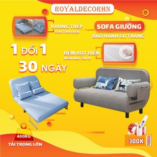 [FreeShip] Ghế Sofa Giường Gấp Gọn Thông Minh ROYALDECORHN Giường Gấp Gọn Chân trụ chắc chắn, Ghế Giường Rộng 1.2m
