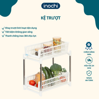 Kệ Trượt Totyo Inochi Đựng Gia Vị, kệ đựng mỹ phẩm, son, nhà tắm, kệ bếp, đa năng thông minh, 2 tầng có khay trượt
