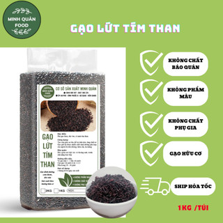 1kg gạo lứt tím than cơm thơm mềm dẻo vừa