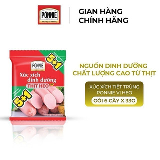 Xúc xích tiệt trùng ponnie vị heo gói 33g/70g