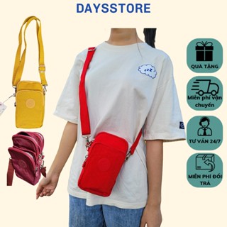 ( SALE ) Túi Điện Thoại Đeo Chéo Đi Chơi Đi Làm Nhỏ Gọn KT10x18x6cm Chất Liệu Vải Dù, Tặng Kèm Móc Khóa, Túi có 3 Ngăn