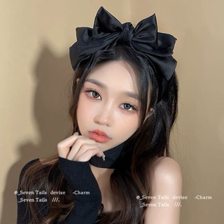 CK18 Băng đô bờm tóc nơ bản to chất voan tiểu thư bánh bèo