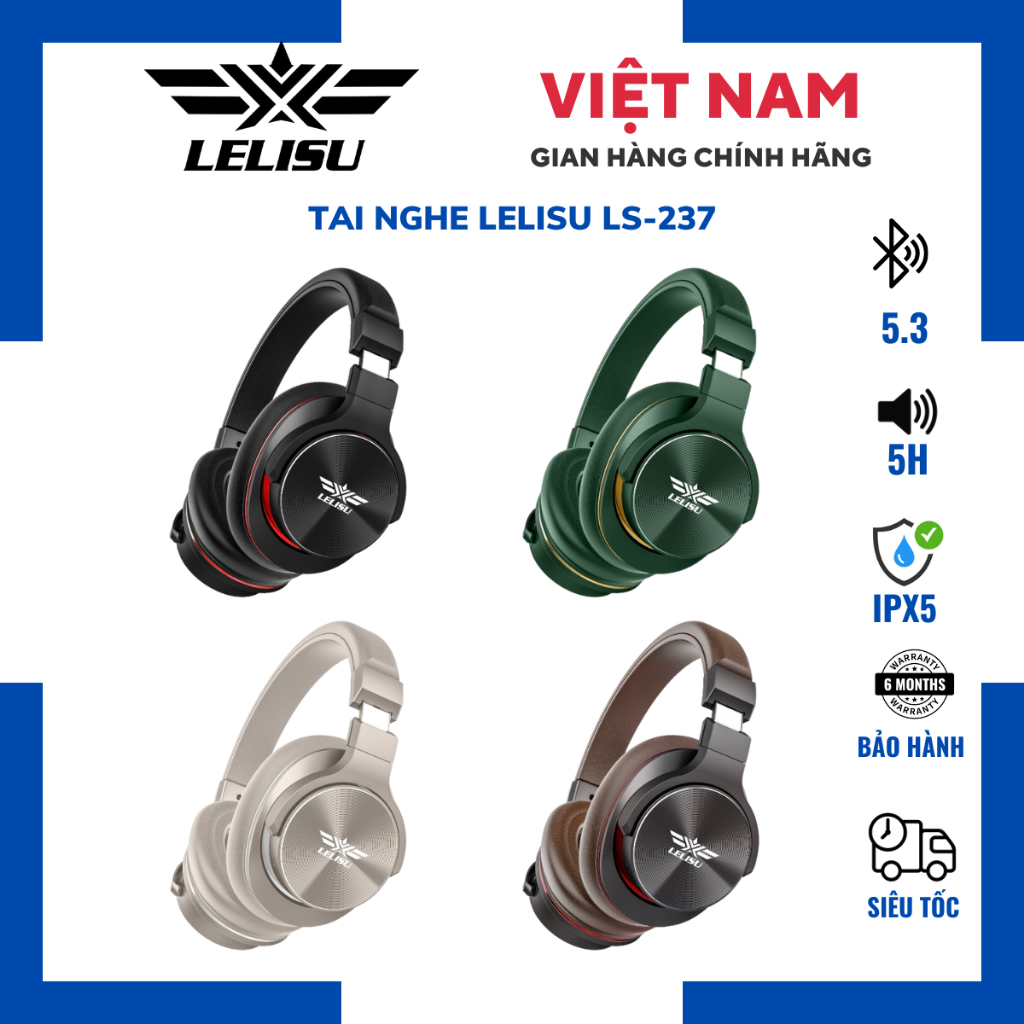 Thanh Lý Tai Nghe Chụp Tai Chống Ồn Lelisu LS-237, Còn Màu Nào Giao Màu Đó Bluetooth 5.3, Âm Bass Mạnh, Hàng Like New. | BigBuy360 - bigbuy360.vn