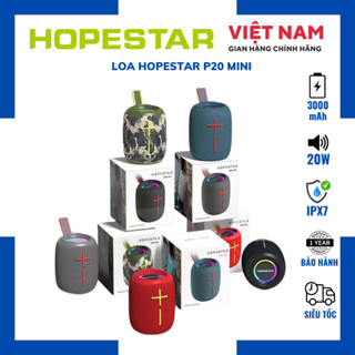 Loa Bluetooth Hopestar P20 Mini Công Suất 10W Bass Mạnh, Chống Nước IPX6, Pin 2400mAh Phát Nhạc 4-5 Giờ, Cổng Sạc Type-C