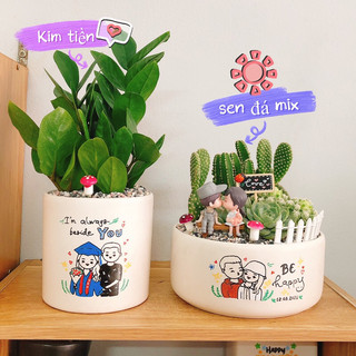 {Chọn theo loại cây} Chậu cây vẽ chibi theo yêu cầu