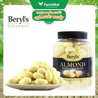 Sô cô la Beryls 350g Almond White Chocolate - Hương vị tuyệt vời giữa Sô cô la trắng và hạnh nhân thơm giòn